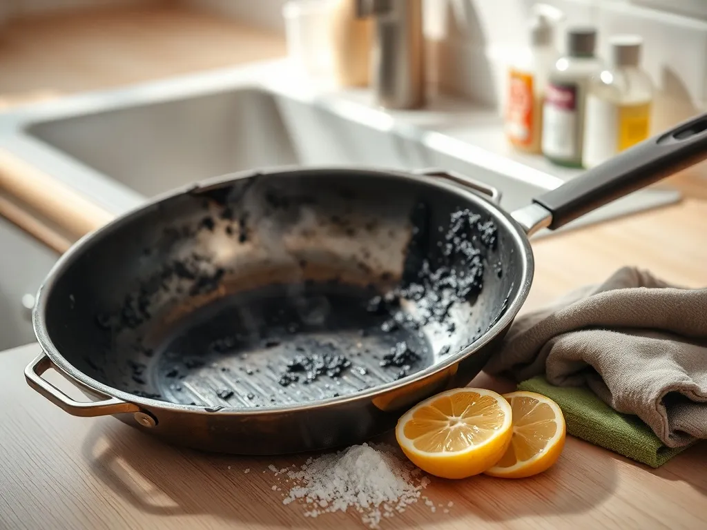 Jak wyczyścić przypaloną patelnię?
